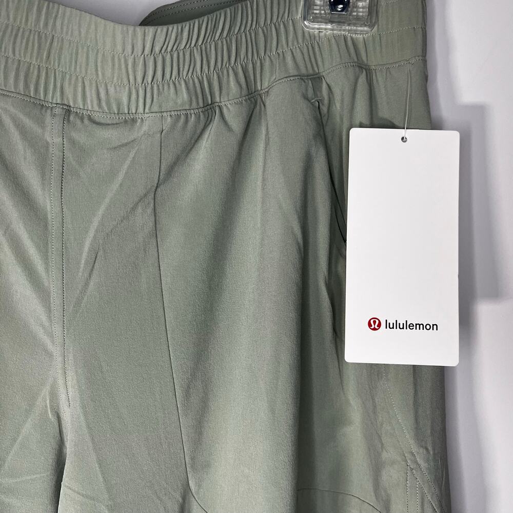 Lululemon Swift Mid-Rise Wide Leg Pant Fog Green Gym Studio Yoga Workout Size 10 - Picture 4 of 11